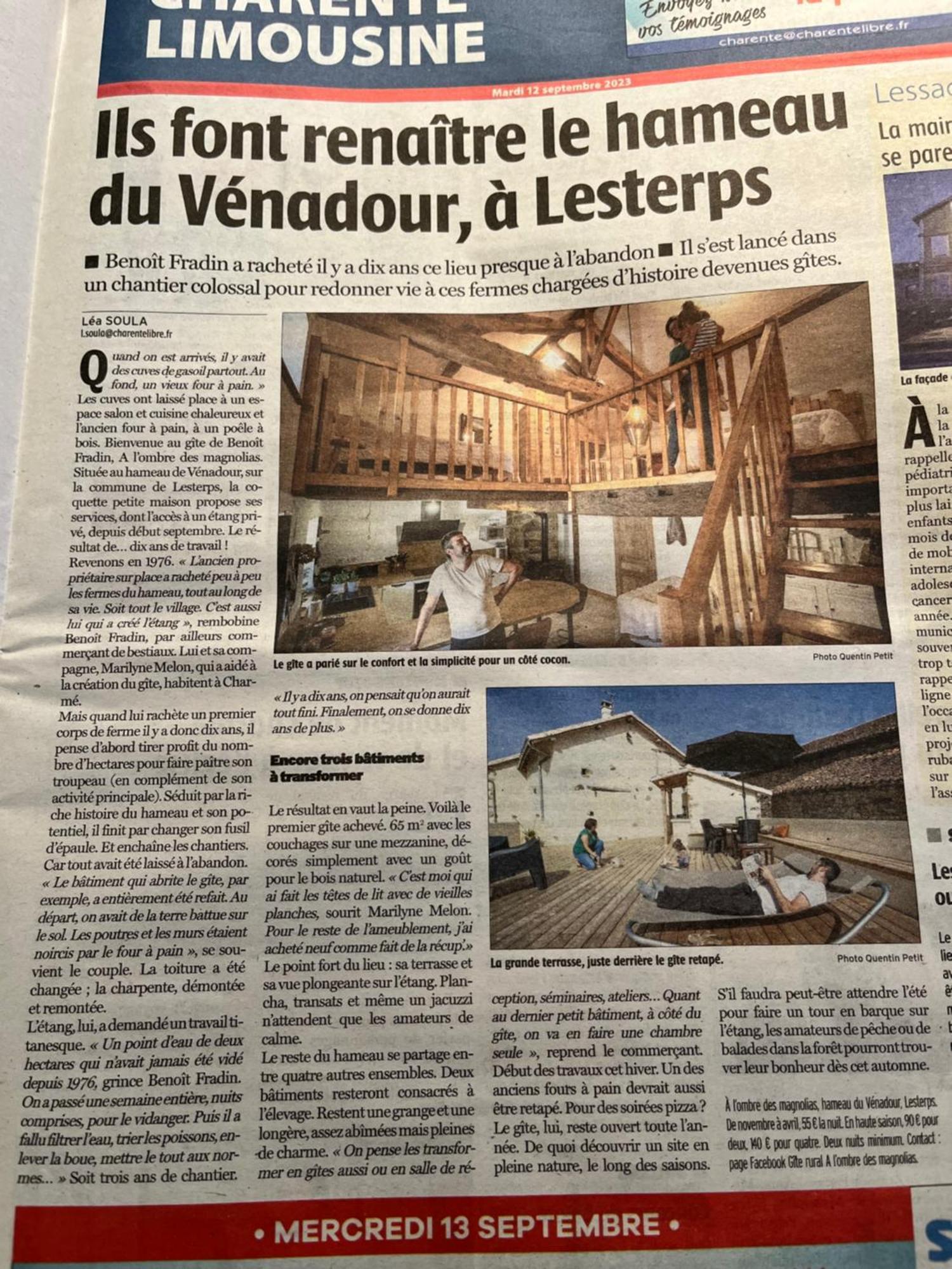 Gite A L'Ombre Des Magnolias Lesterps Exteriör bild